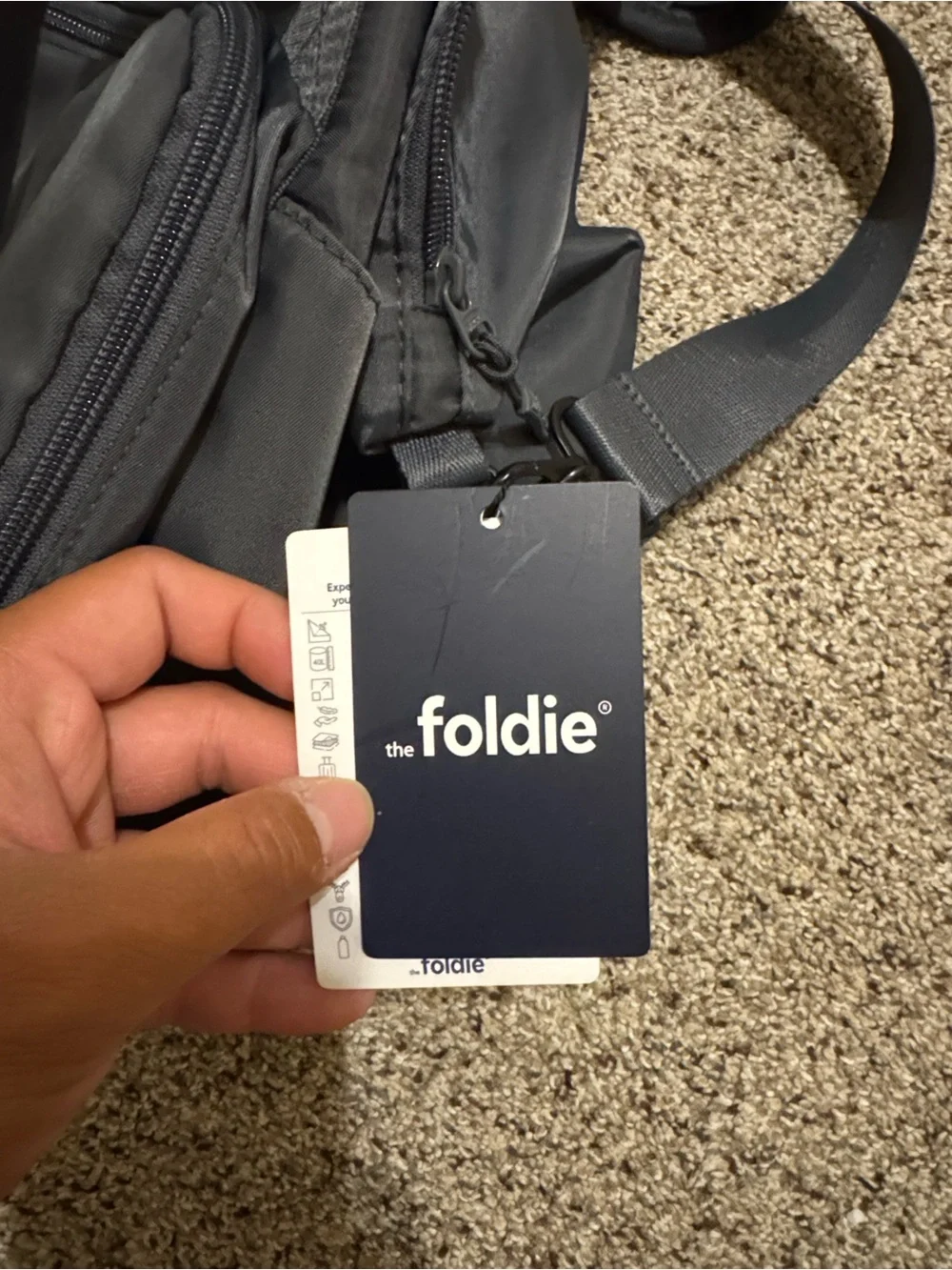 The Foldie Gray Foldable Travel Carry-on Tote